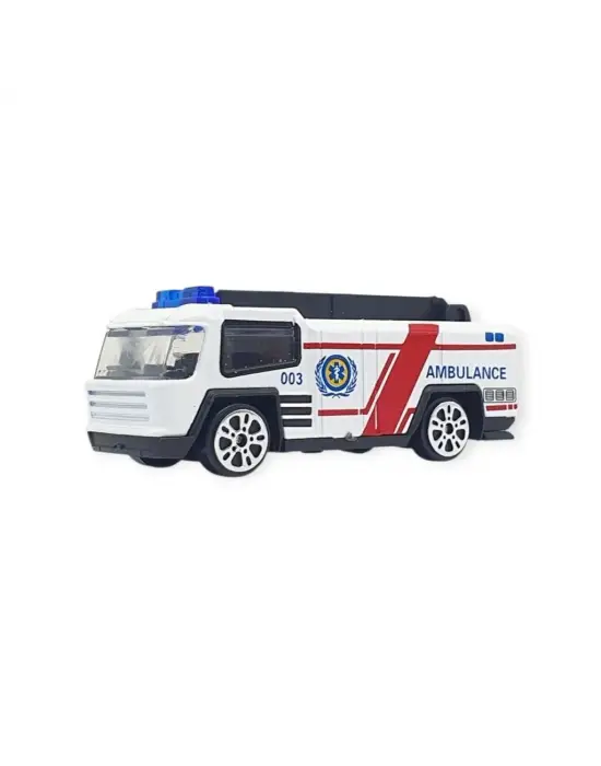 3lü İş Makinaları Road Seti - Die Cast - DS044 - Ambulans