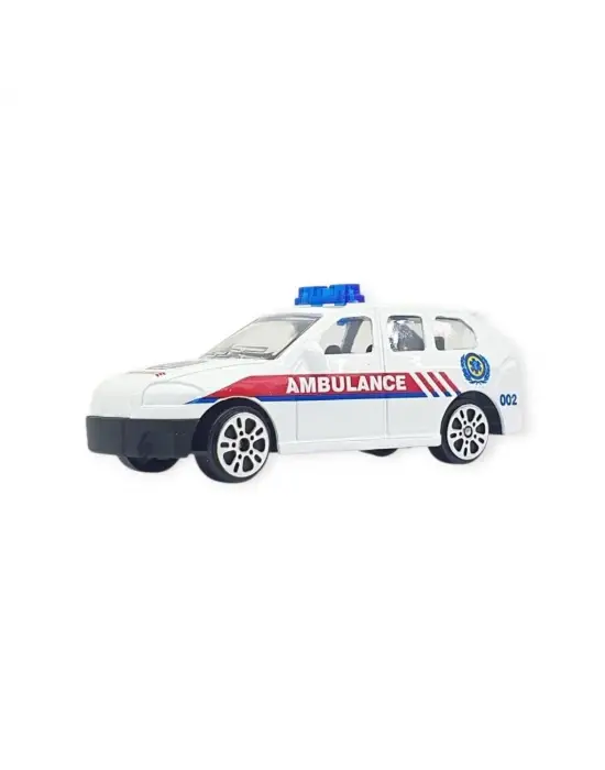 3lü İş Makinaları Road Seti - Die Cast - DS044 - Ambulans