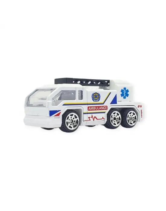 3lü İş Makinaları Road Seti - Die Cast - DS044 - Ambulans