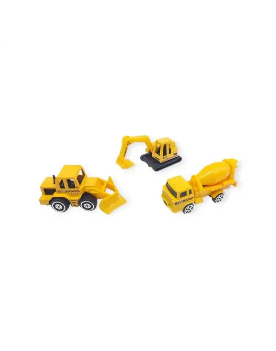 3lü İş Makinaları Road Seti - Die Cast - DS044 - İnşaat