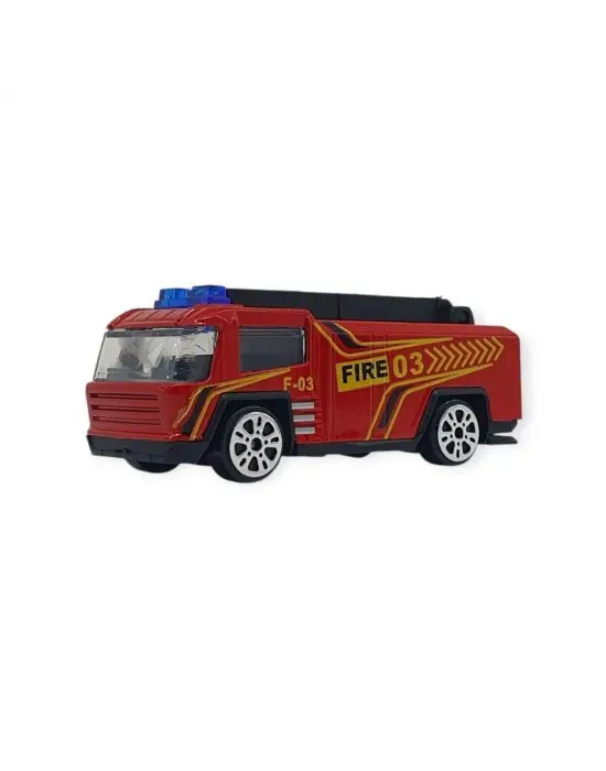 3lü İş Makinaları Road Seti - Die Cast - DS044 - İtfaiye
