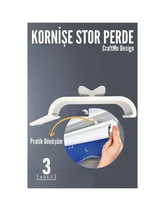 3 lü Kornişe Stor Perde Dönüştürücü – Perde Rayınızla Stor Perdeyi Buluşturmanın En Pratik Yolu