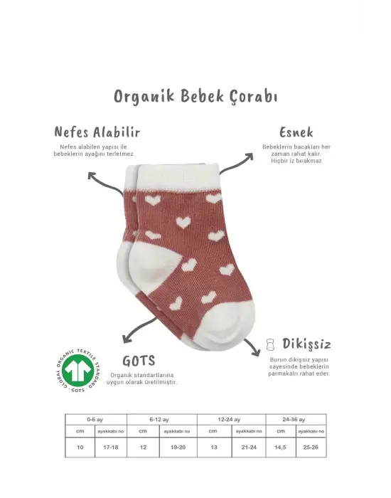 3lü Penye Cute Stars Soket Çorap Bs10115 Pudra