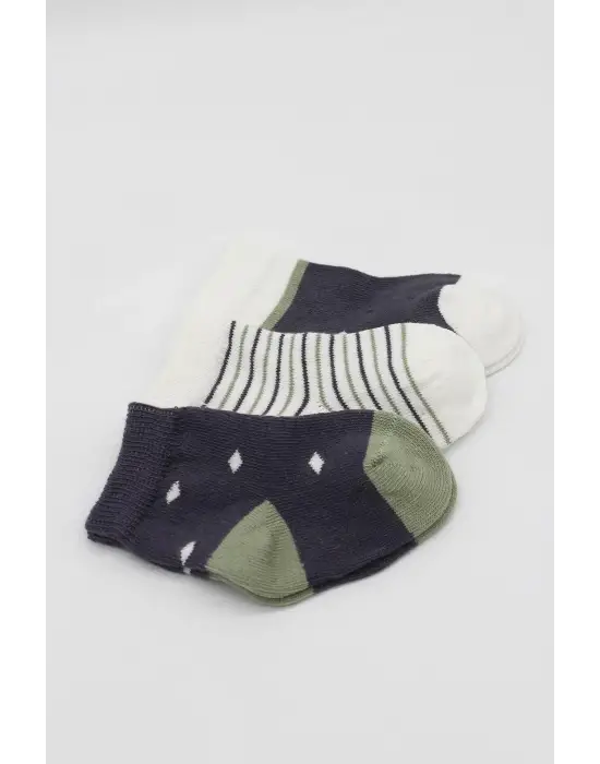 Omarı 3lü Erkek Penye Soket Çorap Seti - Antrasit Rengi