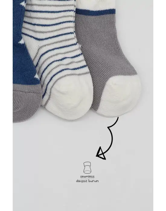 Omarı 3lü Yumuşak Penye Erkek Soket Çorap Seti