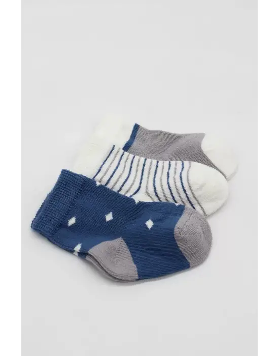 Omarı 3lü Yumuşak Penye Erkek Soket Çorap Seti