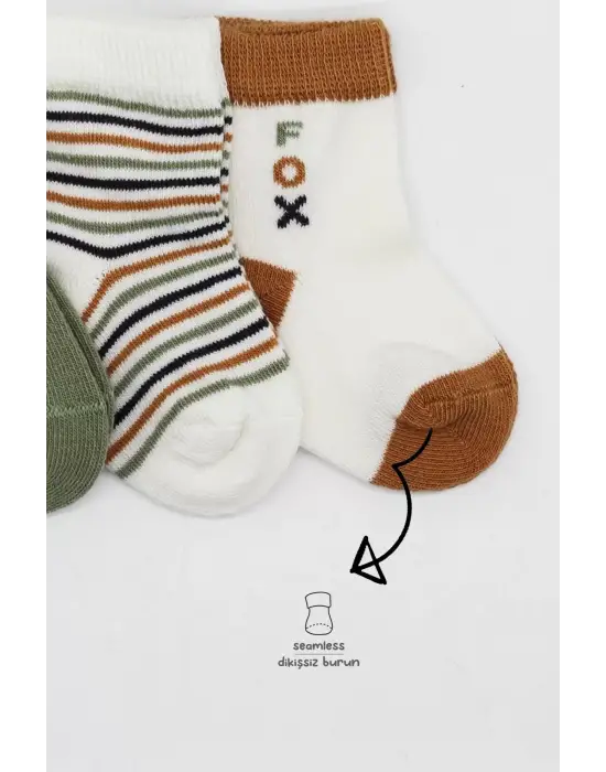 Omarı Rahat ve Şık 3lü Penye Soket Çorap Seti
