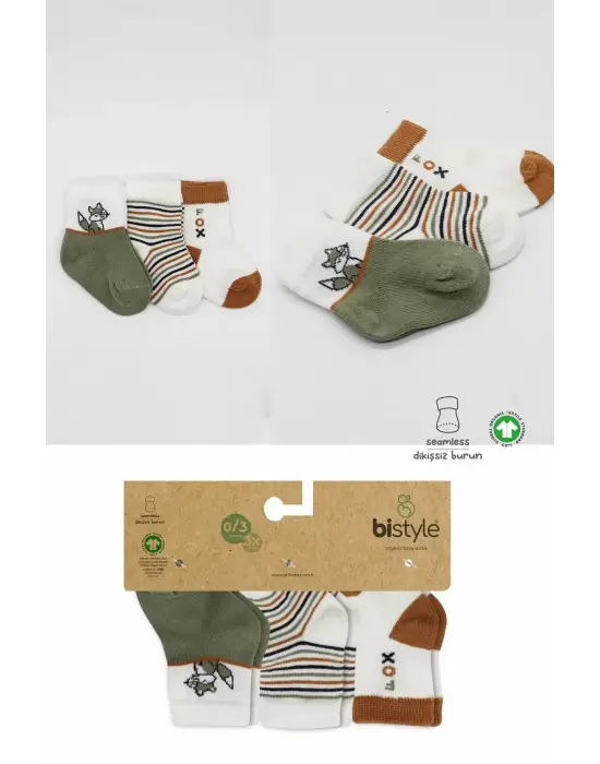 Omarı Rahat ve Şık 3lü Penye Soket Çorap Seti