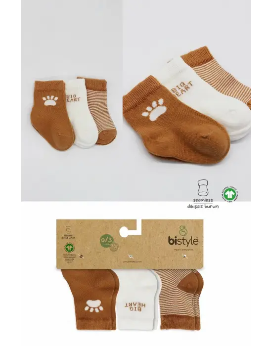 Omarı 3lü Renkli Penye Çorap Seti