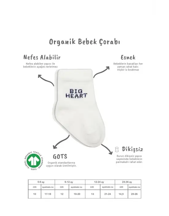 Omarı Rahat ve Şık 3lü Penye Çorap Seti - İndigo