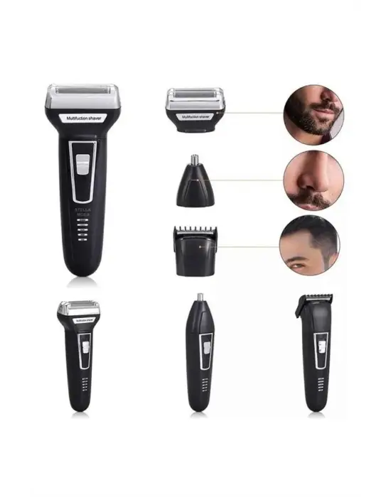 3lü Set Saç Sakal Kesme Traş Makinesi Burun Kılı Alma Tıraş Makinesi