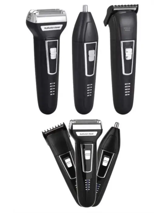 3lü Set Saç Sakal Kesme Traş Makinesi Burun Kılı Alma Tıraş Makinesi
