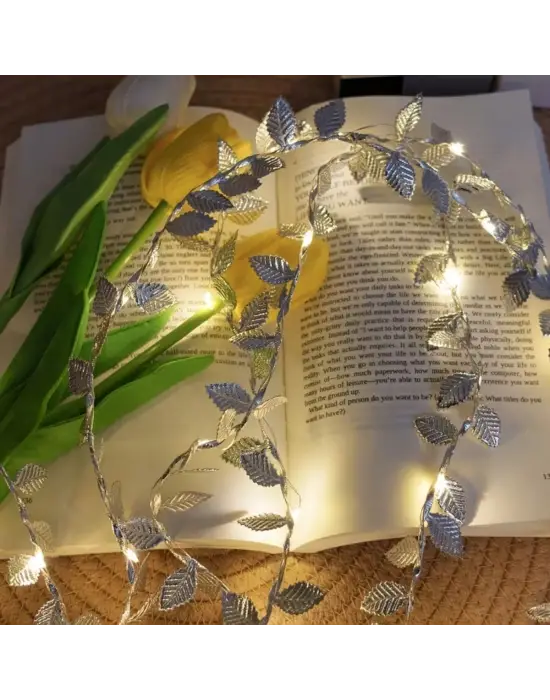 3 Metre Yaldızlı Gümüş LED Işık – Dekoratif Ortam ve Yılbaşı Aydınlatması