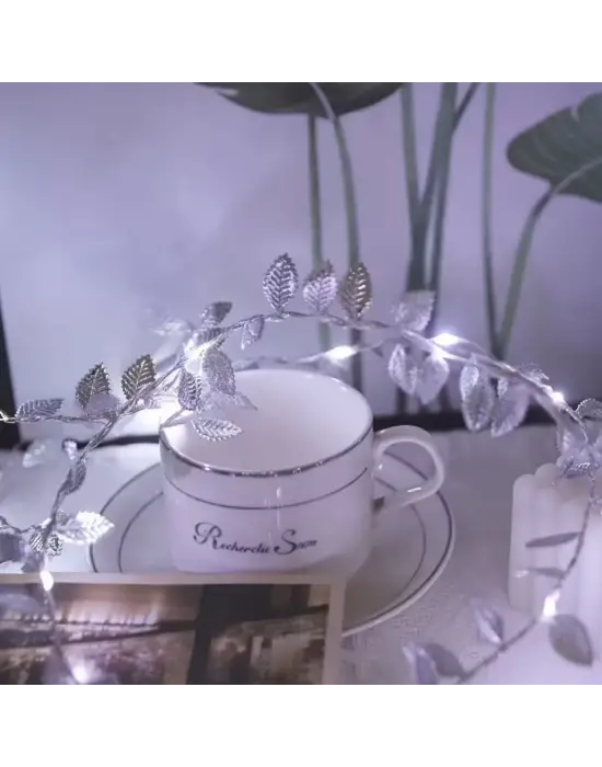 3 Metre Yaldızlı Gümüş LED Işık – Dekoratif Ortam ve Yılbaşı Aydınlatması