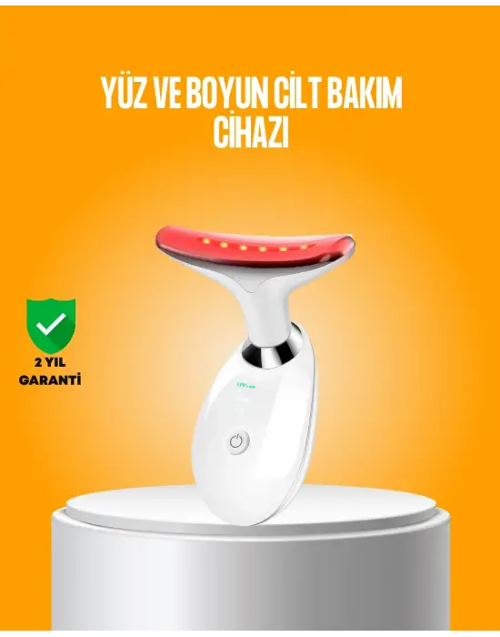 3 Modlu Boyun Ve Yüz Bakım Cihazı – Ems, Temizleme, Sıcak Masaj Ve Renkli Işık Terapi Özellikli
