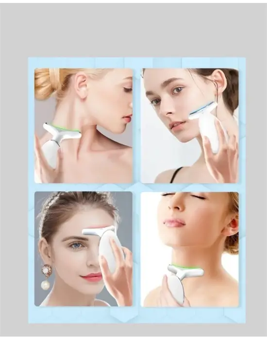 3 Modlu Boyun Ve Yüz Bakım Cihazı – Ems, Temizleme, Sıcak Masaj Ve Renkli Işık Terapi Özellikli