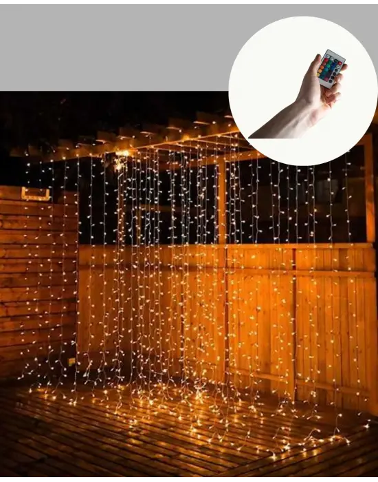 300 Led Perde Işık – Sıcak Beyaz Dekoratif Aydınlatma