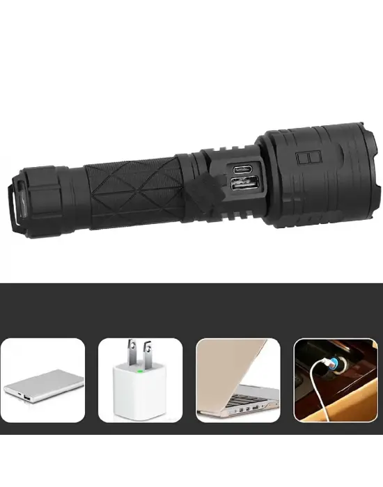 3000 Lümen Güçlü El Feneri  Wt-604