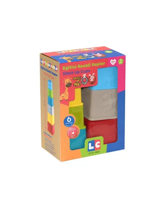 30798-LC EĞİTİCİ KAPLAR RENKLİ ZOO