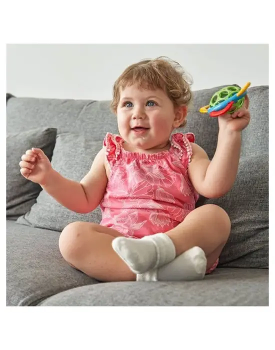 Omarı Yumuşak Silikon Diş Kaşıyıcı ve Çıngırak Uçlu Oyuncak