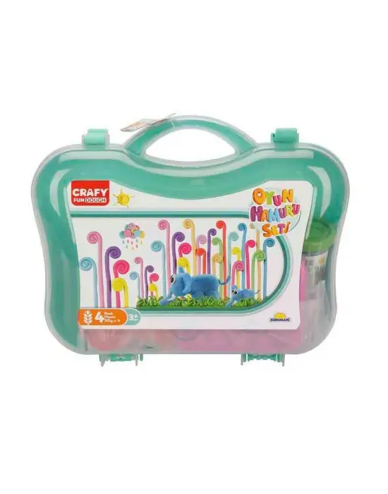 30990 Crafy Çantalı Oyun Hamuru Seti 200 g 20 Parça - Turkuaz