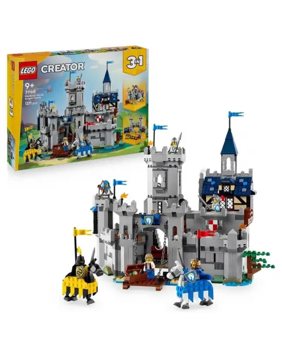 31168 Lego Creator 3in1 - Orta Çağ Atlı Şövalye Kalesi 1371 parça +9 yaş