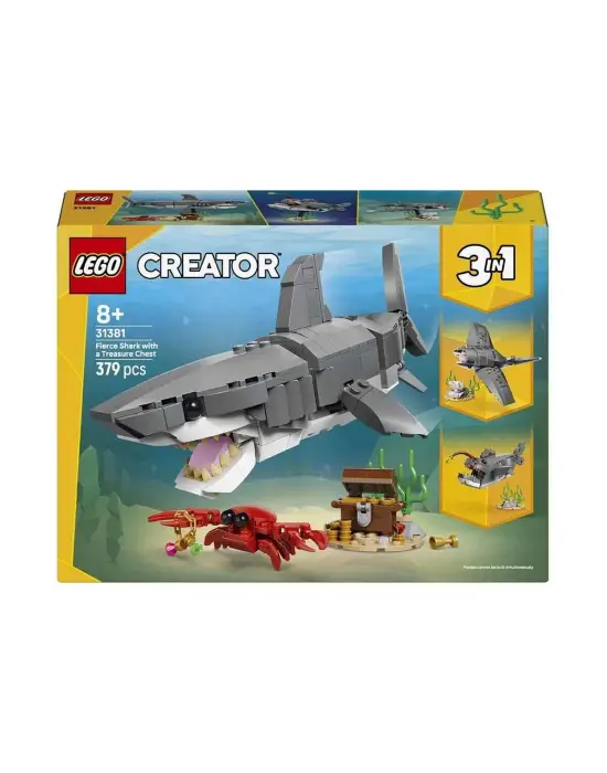 31381 Lego Creator 3in1 Acımasız Köpek Balığı ile Hazine Sandığı 379 parça +8yaş