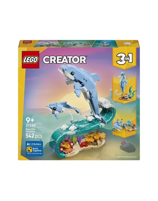 31385 Lego Creator 3in1 Deniz Hayvanları: Güzel Yunuslar 542 parça +9 yaş