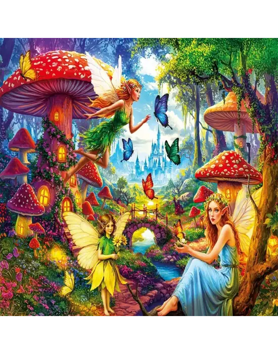 31502 FAIRY TALE MUSHROOMS 100 PARÇA PUZZLE