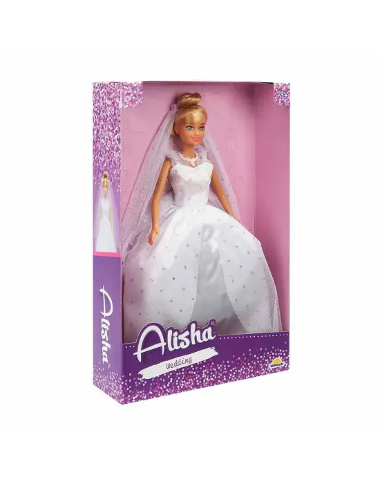 3381 SUN-RST-SIS-Gelinlikli Manken Bebek Alisha 29 cm - Sunman