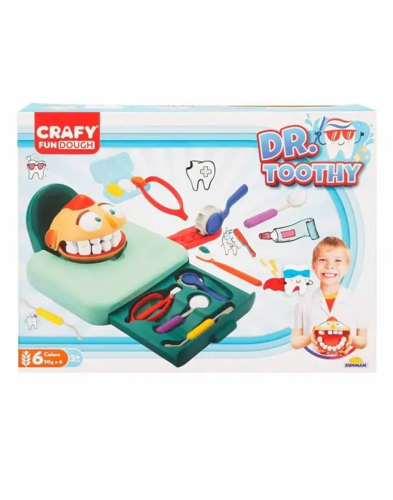 3455 Crafy Dr. Toothy Oyun Hamuru Seti 15 Parça -Sunman