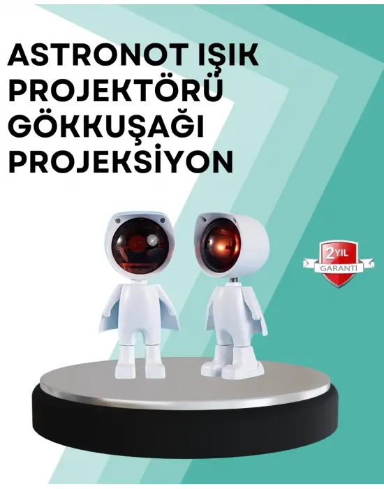 360° Ayarlanabilir Başlıklı Astronot Gece Lambası