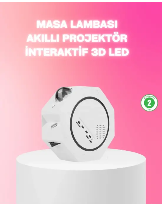 360° Döndürülebilir Yıldızlı Gökyüzü Projeksiyon Gece Lambası