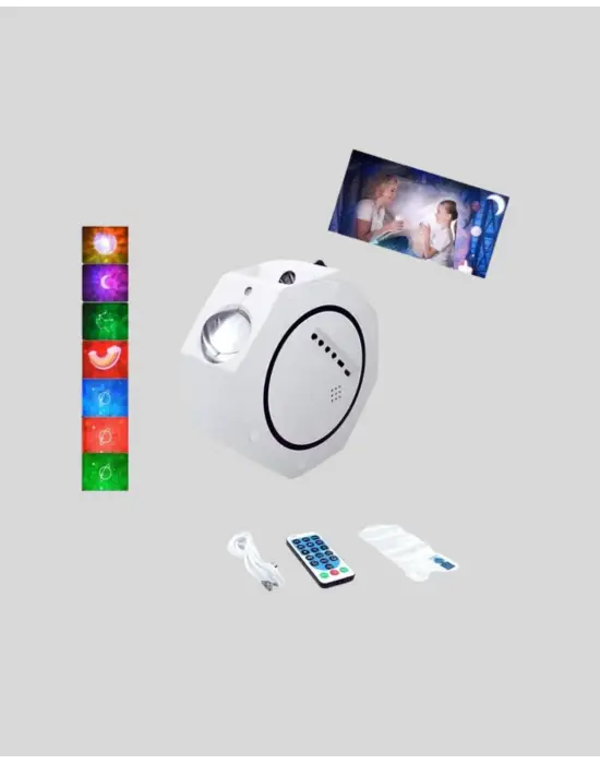 360° Döndürülebilir Yıldızlı Gökyüzü Projeksiyon Gece Lambası