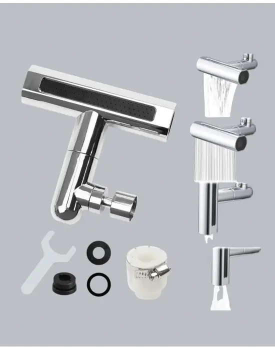 360° Dönebilen Musluk Başlığı 4 Fonksiyonlu Su Tasarruflu Ve Dayanıklı