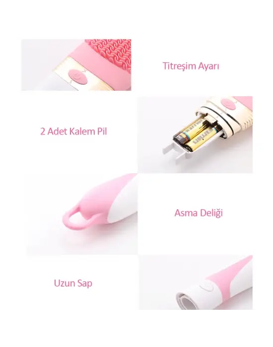 Omarı ° Dönebilen Titreşimli Duş Masaj Fırçası