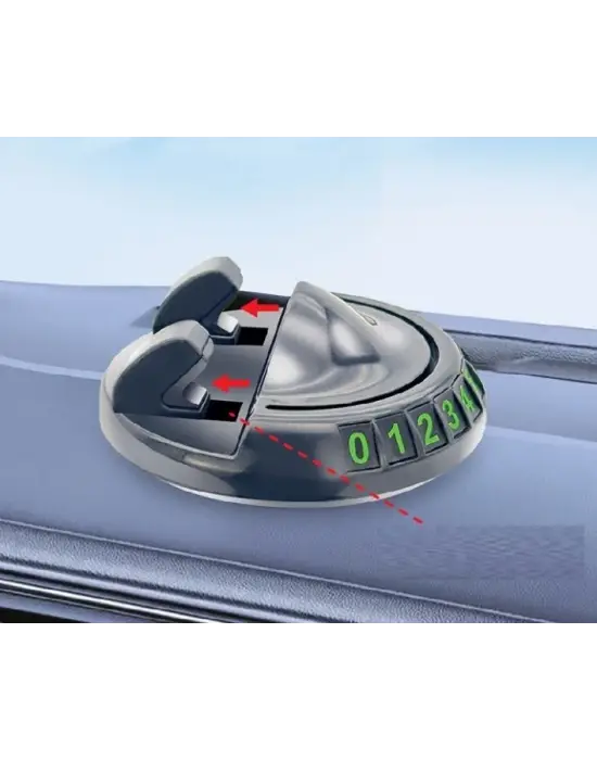 360° Dönebilen Yapışkanlı Numaratörlü Araç Telefon Tutucu