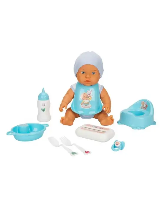 3823 Bebelou Bakım Zamanı Sesli Gülen Ağlayan Bebek 32 cm -Sunman