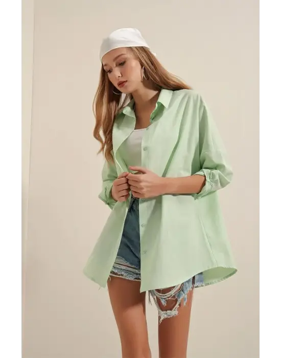 Cool Oversize Uzun Gömlek