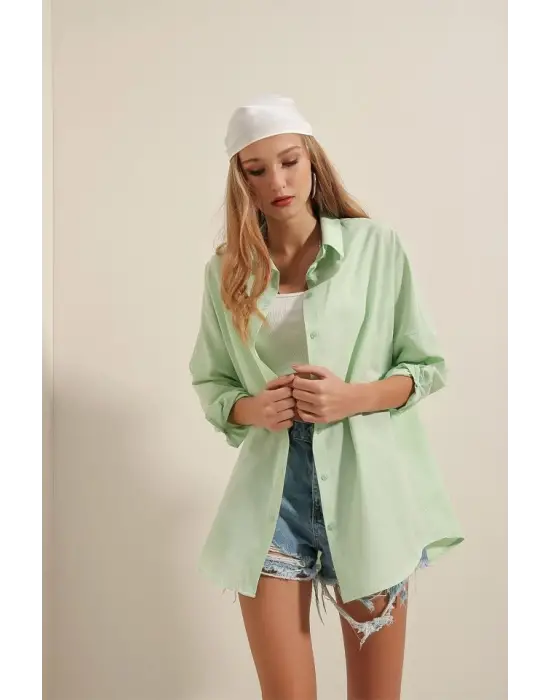 Cool Oversize Uzun Gömlek