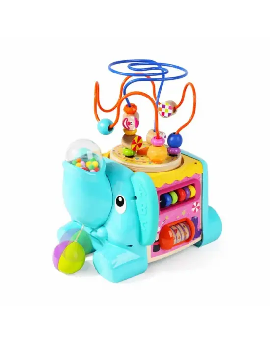 3906 SUN-Tahta Oyuncaklar Aktivite Küpü 5 İN 1