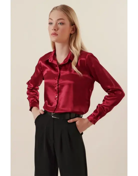 Modern Saten Gömlek