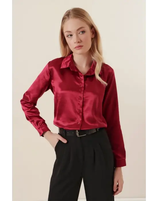 Modern Saten Gömlek