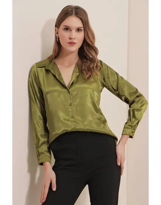 Modern Saten Gömlek