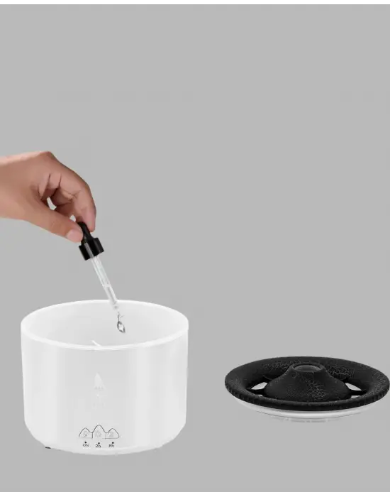 3d Alev Işıklı Aromaterapi Makinesi – 360 Ml Su Kapasiteli Sessiz Difüzör