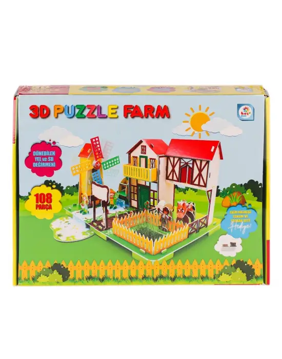 Omarı 3D Çiftlik Puzzle Oyuncak - Eğlenceli ve Eğitici Çocuk Oyuncağı