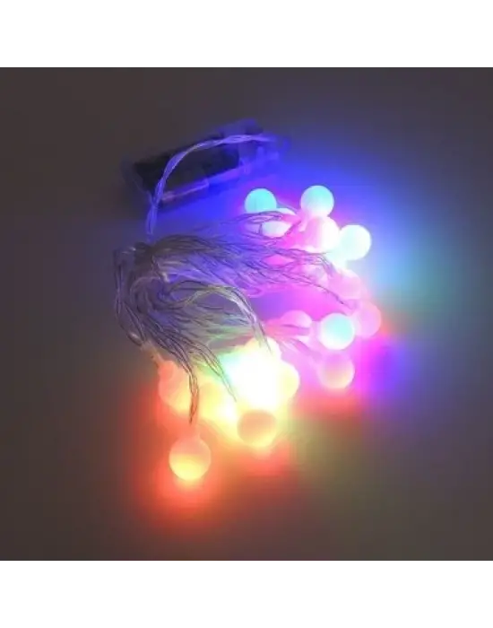 3m 20 Led Beyaz Top Rgb Işık Pilli 2 Kademeli