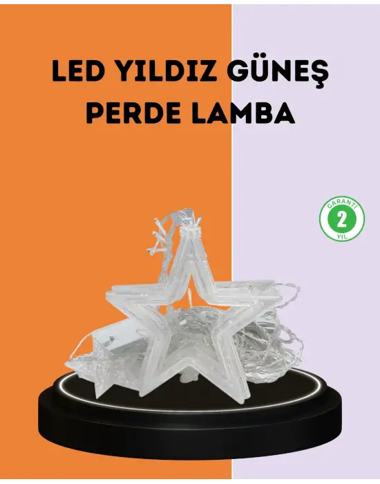 3x3 Metre Yıldız Peri Led Perde Işık Romantik Dekorasyon