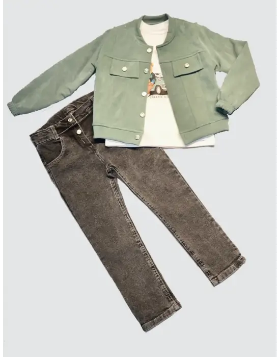 Modern Erkek Çocuk Takımı Yeşil