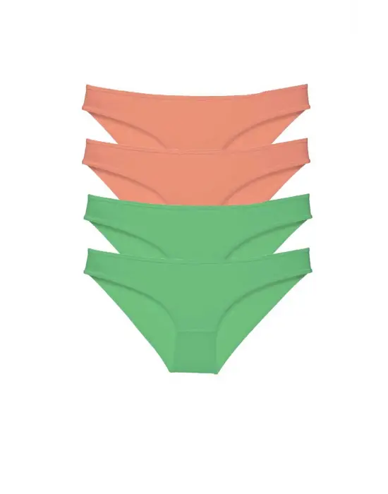 Zarif Likralı Kadın Slip Seti Pudra Yeşil